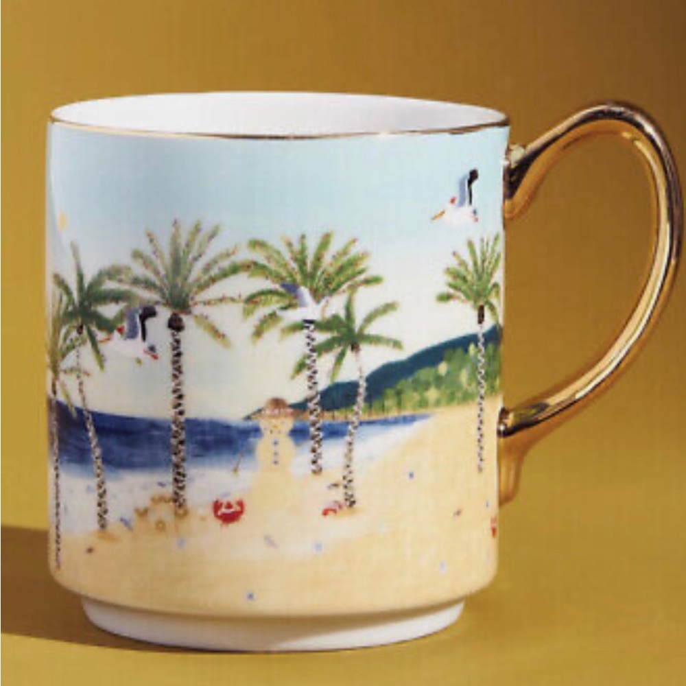 Anthropologie Christmas in LA mug new in box